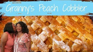 🥧 Granny Teaches Us How To Cook A Double Crust Peach Cobbler  Cooking With Granny 🍮 [upl. by Evelin]