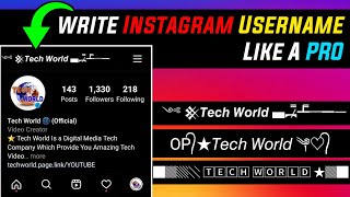 🔥 How To Write Stylish Username In Instagram 😍 [upl. by Nylekcaj]