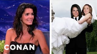 Angie Harmon Is Always The Man In Lesbian FanFic  CONAN on TBS [upl. by Apfel]