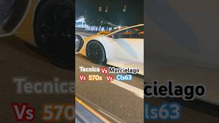 Tecnica VS Murcielago VS 570s VS Cls63 lamborghini mercedes mclaren woodward [upl. by Orecul]