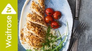 Chicken With Dukkah Tahini And Cauliflower Couscous  Waitrose [upl. by Clance]