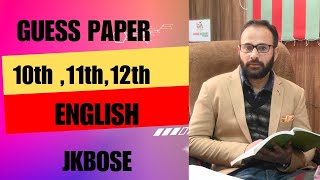 Guess paper 10th11th 12th JKBOSE [upl. by Buchalter]