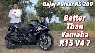 2023 Bajaj Pulsar RS 200 Review  Better Than Yamaha R15 V4 [upl. by Rimma]