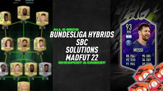 BUNDESLIGA HYBRIDS SBC SOLUTIONS  ALL 8 SBCS Easiest Possible Way  MADFUT 22 [upl. by Lanahtan]