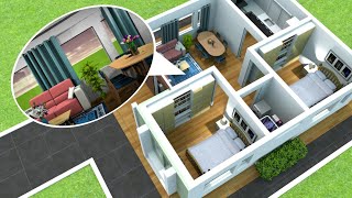 2 Bedroom Budget House Design With Floor Plan  Home Design Idea [upl. by Saloma336]