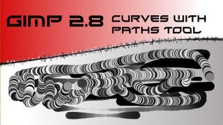 GIMP 28 Draw Curves amp Paths Tool Effects HD1080p [upl. by Einaej]