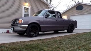 1995 Ford Ranger lowered and exhaust [upl. by Ahsied]