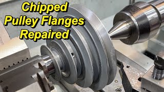 South Bend Drill Press Pulleys Repaired Weld amp Machine [upl. by Ojaras]