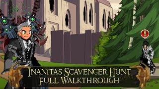 AQW Inanitas Quests Scavenger Hunt Full Walkthrough  join dragonrune [upl. by Annasus]