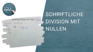 Schriftliche Division mit Nullen im Ergebnis  darauf musst du achten [upl. by Notsgnal874]