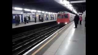 Circle and District line trains at Embankment [upl. by Atiner]