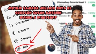 Kaso 95 basusan amfanin wannan poll din a whatsApp ba [upl. by Lukas]