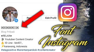 cara membuat bio instagram menarik dan keren  TUTORIAL [upl. by Heady]