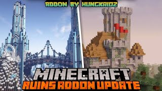 Minecraft Pe Structure Mod  Ruins Addon  More Structure Addon 120 Support  Addon Showcase [upl. by Buskirk571]