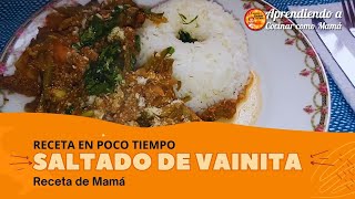 Receta Rápida SALTADO DE VAINITA Recomendada [upl. by Enamrahs]