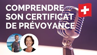 Comprendre son certificat de prévoyance en Suisse WEBINAR [upl. by Zzabahs778]