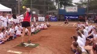 Jennie Finch Pitching to GGCs Ashleigh Simmons [upl. by Leler]