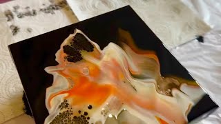 Did the GOLD or COPPER work Best Diptych Dutch Pour FUN Abstract Acrylic Pour Painting [upl. by Retswerb]