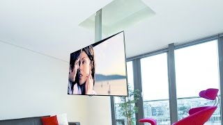 Support TV au plafond en portefeuille avec descente et pivotant  Flip 900 [upl. by Azil]