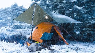 CAMPING in a SNOWSTORM  Winter Blizzard  The Calm Before the Storm [upl. by Sands889]