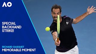 Richard Gasquet Waves His Magic Backhand Wand  Australian Open 2024 [upl. by Ebberta]