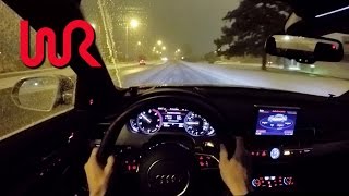 2015 Audi S8 40T Quattro  WR TV POV Night Drive [upl. by Ennagem]