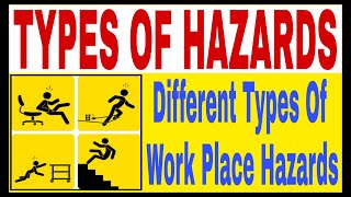 Types Of Hazards at Work Place  Categories of Hazards  Classification of Hazards [upl. by Natehc]