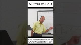 Murmur vs Bruit shortvideo shorts drnajeeb drnajeeblectures [upl. by Enelyw]