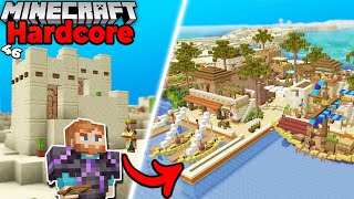 I Built a MEGA DESERT VILLAGE in Hardcore Minecraft 120 Survival Lets Play [upl. by Ezarras]