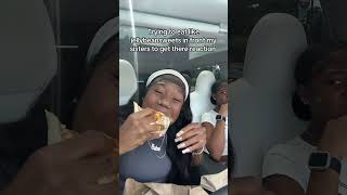 Vickey Cathey eats like a big back to get her sisters reaction 😱 shorts mukbang [upl. by Hanleigh]