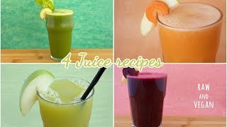 I miei 4 centrifugati preferiti 4 juice recipes [upl. by Aknahs]