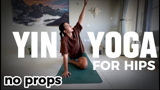 Yin yoga to open your hips  No props required [upl. by Corin]