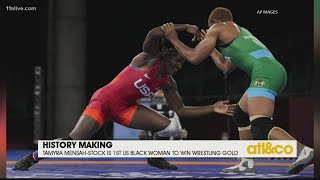 First US Black Woman to Win Wrestling Gold [upl. by Enutrof]