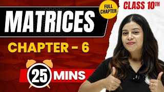 MATRICES in 25 Mins  Complete Chapter Mind  Map  Class 10 ICSE MATHS [upl. by Ahcirt]