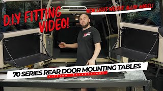 Rear door mounting Table  Drivers Side Door Fitting Instructions  70 Series Landcruiser [upl. by Hobbs]