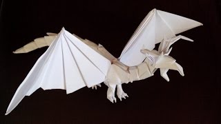 Дракон оригами dragon origami Tadashi Mori [upl. by Udelle]