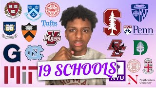 COLLEGE DECISION REACTIONS 2024 ivies stanford mit t20s  19 Schools [upl. by Moina]