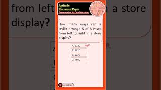 5  Permutation and Combination  Placement Paper Problems IT Placement  Aptitude  placement [upl. by Zelda740]