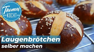 Laugenbrötchen selber machen  in weniger als 2 Stunden Thomas kocht [upl. by Larry342]