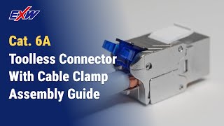 Cat 6A Toolless Keystone Jack With Cable Clamp Assembly Guide [upl. by Ttoile]