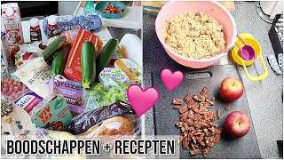 GEZONDE BOODSCHAPPEN  APPELTAART BAKED OATS RECEPT 🍎 [upl. by Ynneb]