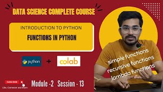 Functions in python Python for Data Science  Data Science full course [upl. by Orsay]