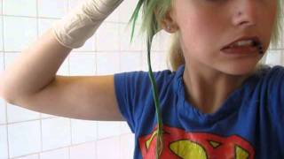 dying my hair green 3 [upl. by Ainesell]