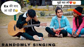 Randomly Singing In Front Of Cute Girls  Impressing Girls With Guitar  Prank In India  Jhopdi K [upl. by Dawkins]