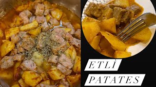 KLASİKLERİMİZDEN ETLİ PATATES YEMEĞİ🤤 Classic Beef Stew [upl. by Eiralc]