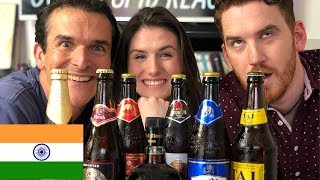 Americans try Indian Beers  AND OLD MONK [upl. by Vin]