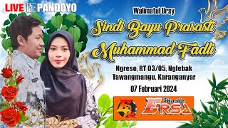 🔴 LIVE Walimatul Ursy  Sindi Bayu Prasasti amp Muhammad Fadli  Ngreso  CS ERSA MUSIC Part 1 [upl. by Dallman]