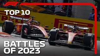 Top 10 Best Battles of the 2023 F1 Season [upl. by Chlori]