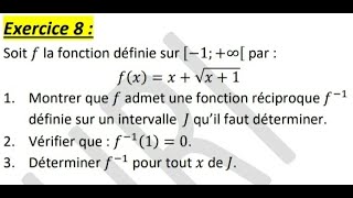 Solution dun exercice intéressant sur les fonctions réciproques  2 Bac [upl. by Eldwin]