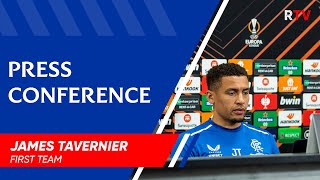 PRESS CONFERENCE  James Tavernier  Rangers v RB Leipzig 4 May 2022 [upl. by Ruprecht]